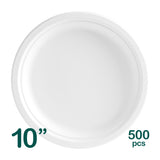 Compostable Bagasse Round Plates