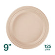 9 inch biodegradable bagasse plate in natural colour