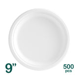 Compostable Bagasse Round Plates