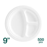 Compostable Bagasse Round Plates