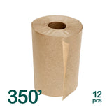 Kraft Paper Towel Roll 350', 12 rolls