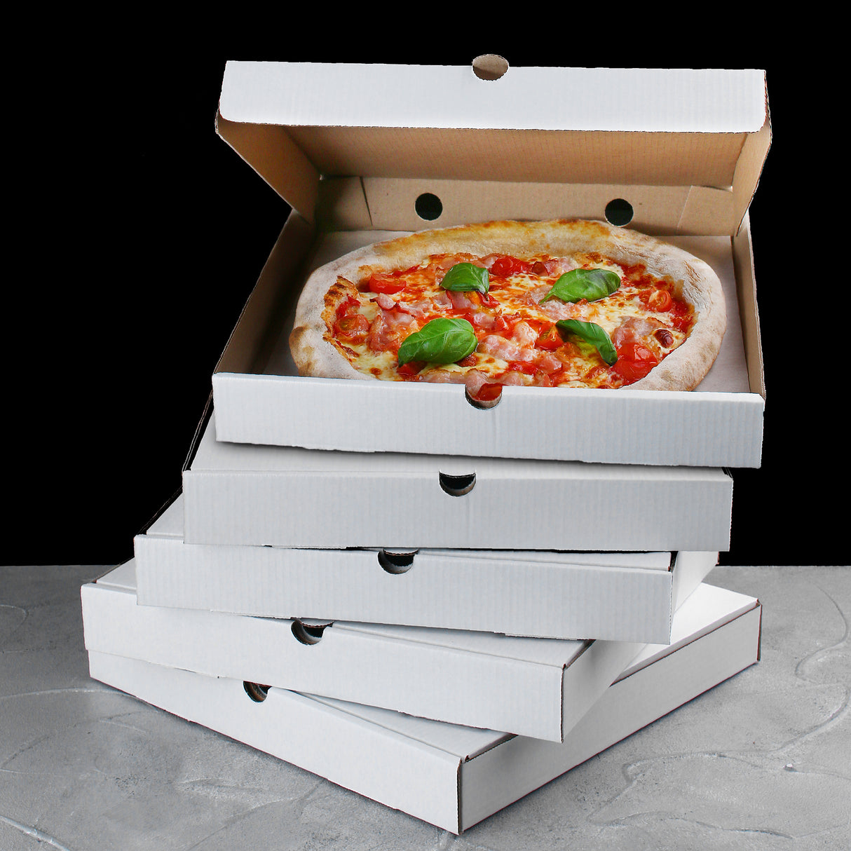 White Pizza Box 10x10x1.75 inch, 50 pcs