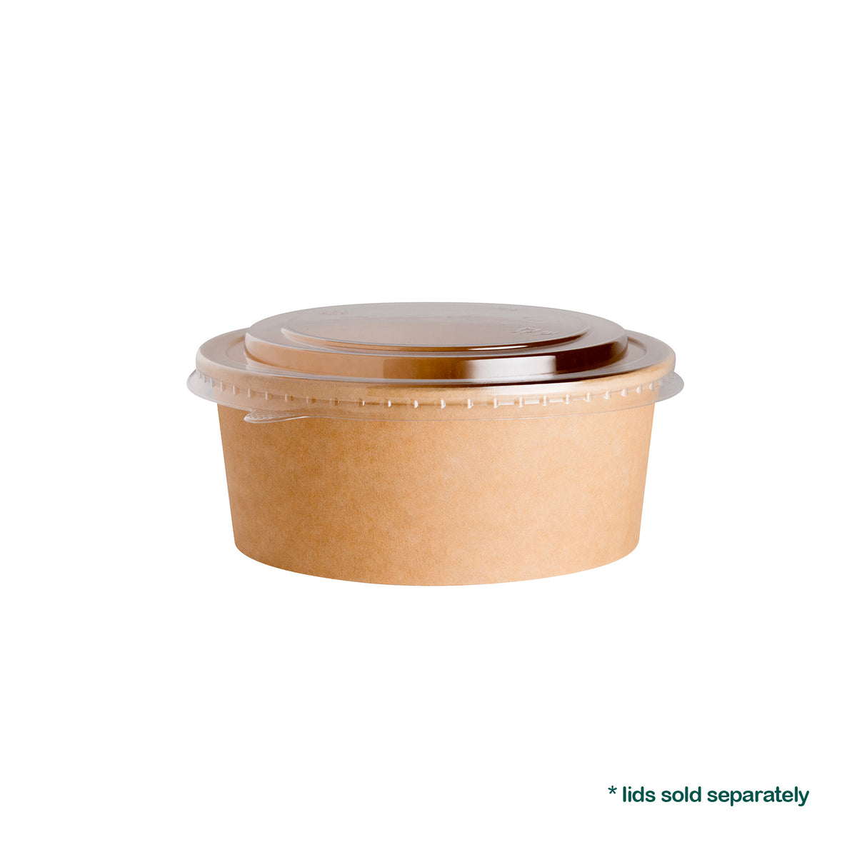 24oz kraft salad bowl with lid