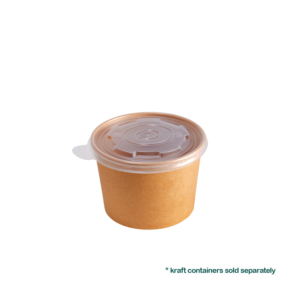 Couvercles de tasse à soupe en plastique Kraft