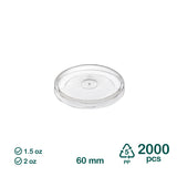 60mm Plastic Lids for 1.5oz 2oz Kraft Cups, 2000 pcs