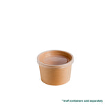 Couvercles de tasse à soupe en plastique Kraft