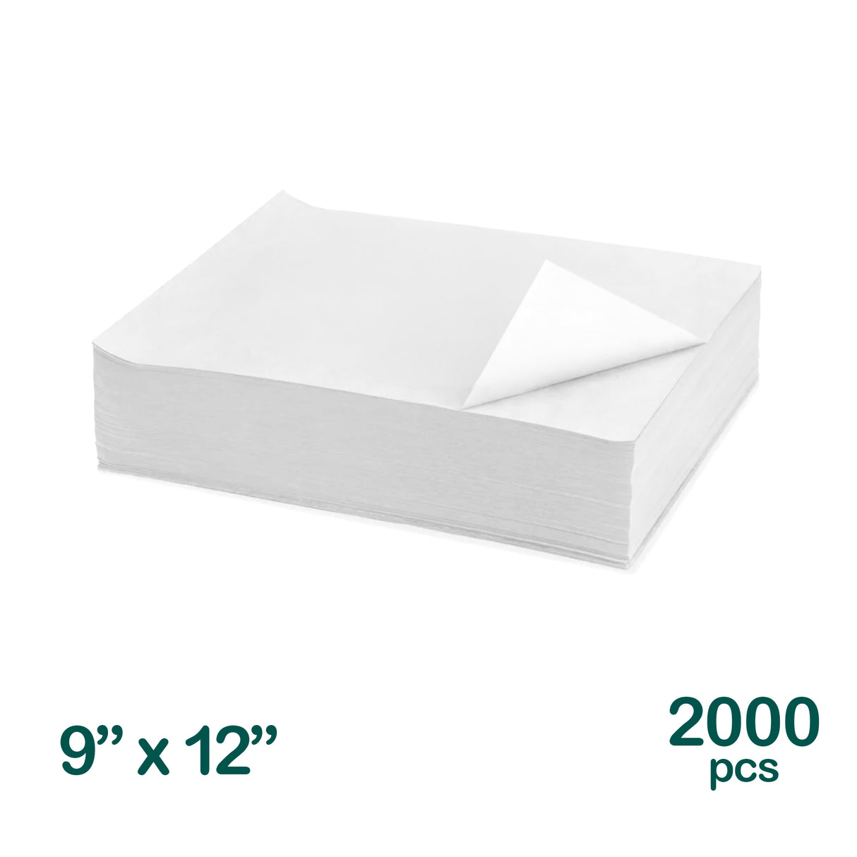 9" x 12" White Scale Paper, 2000 pcs