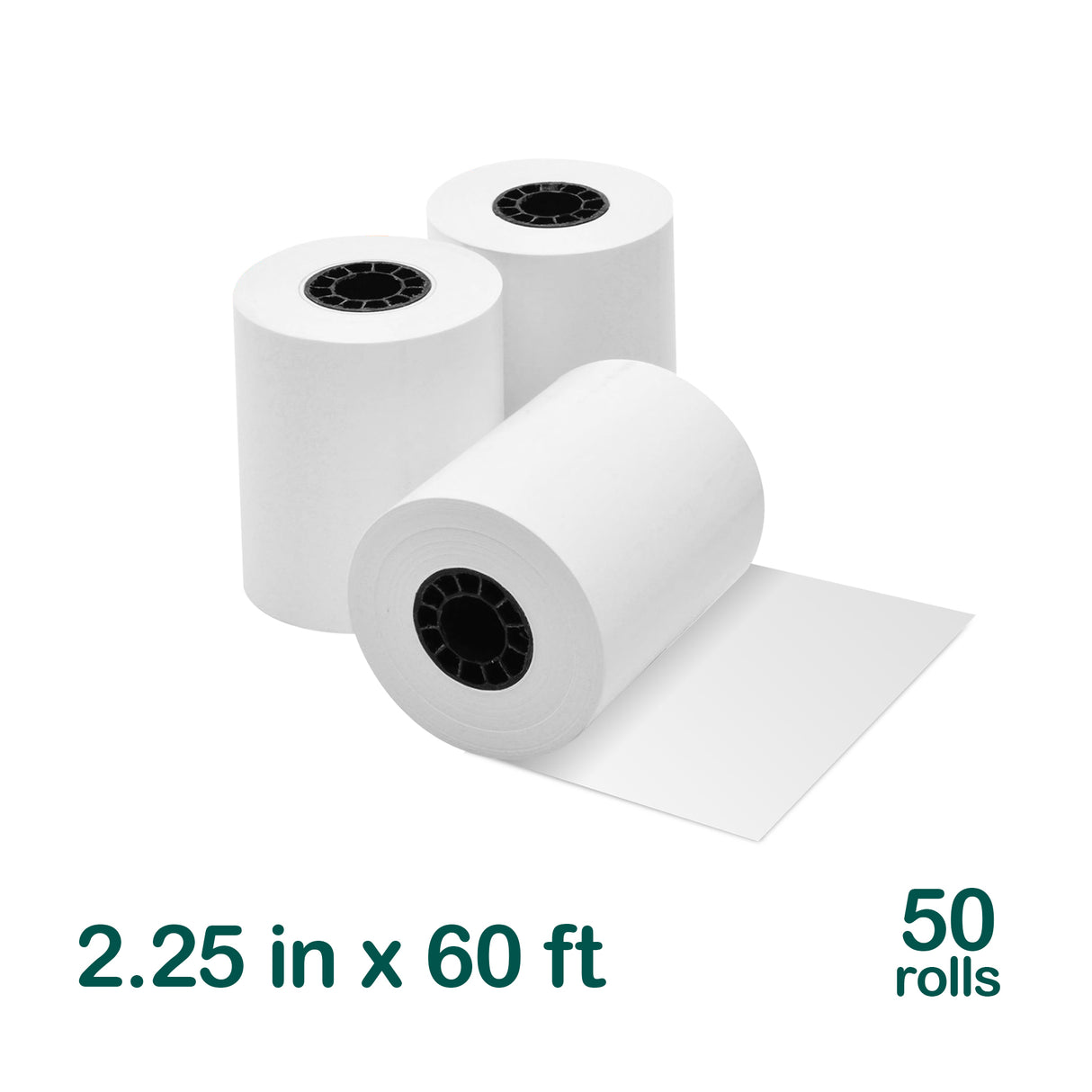 Interact POS Thermal Paper Rolls – 2 1/4" (2.25 in) x 60 ft, 50 Rolls