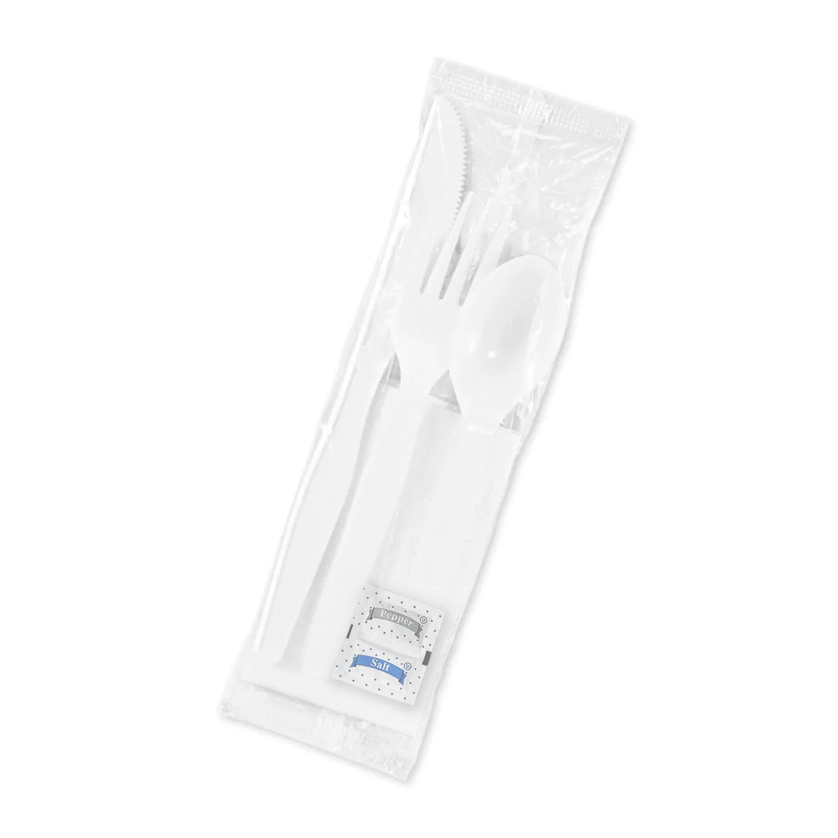 6-pc utensil set, fork, spoon, knife, napkin, pepper & salt, 500 sets