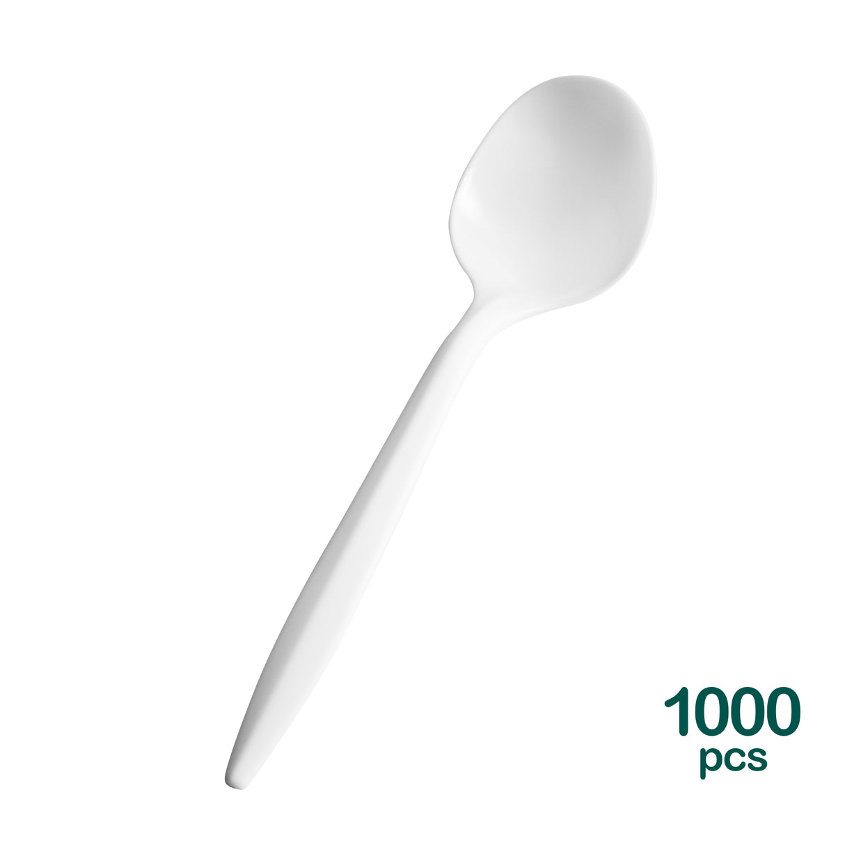 White Plastic Spoons