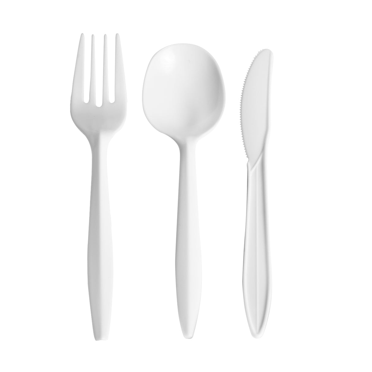 White Plastic Spoons