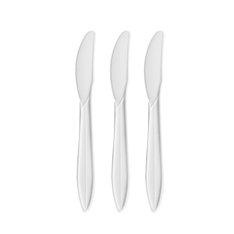 White Plastic Knives