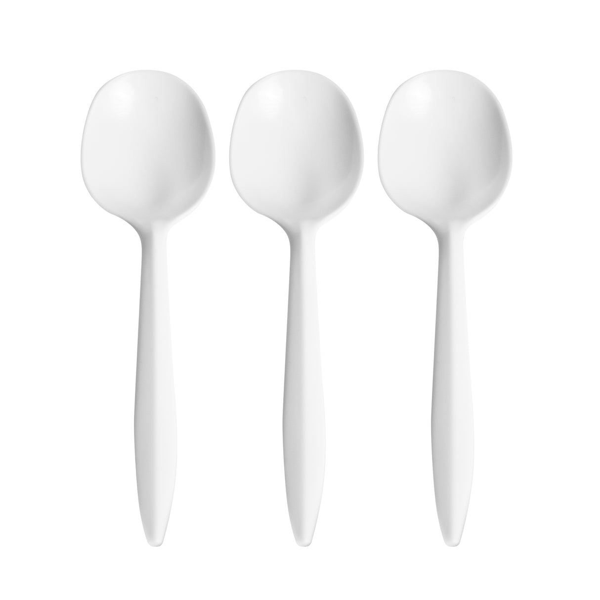 White Plastic Spoons